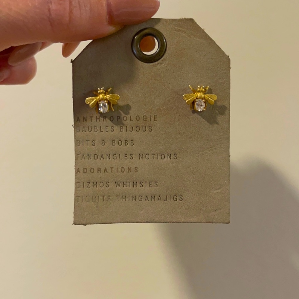 Anthropologie butterfly bee earrings